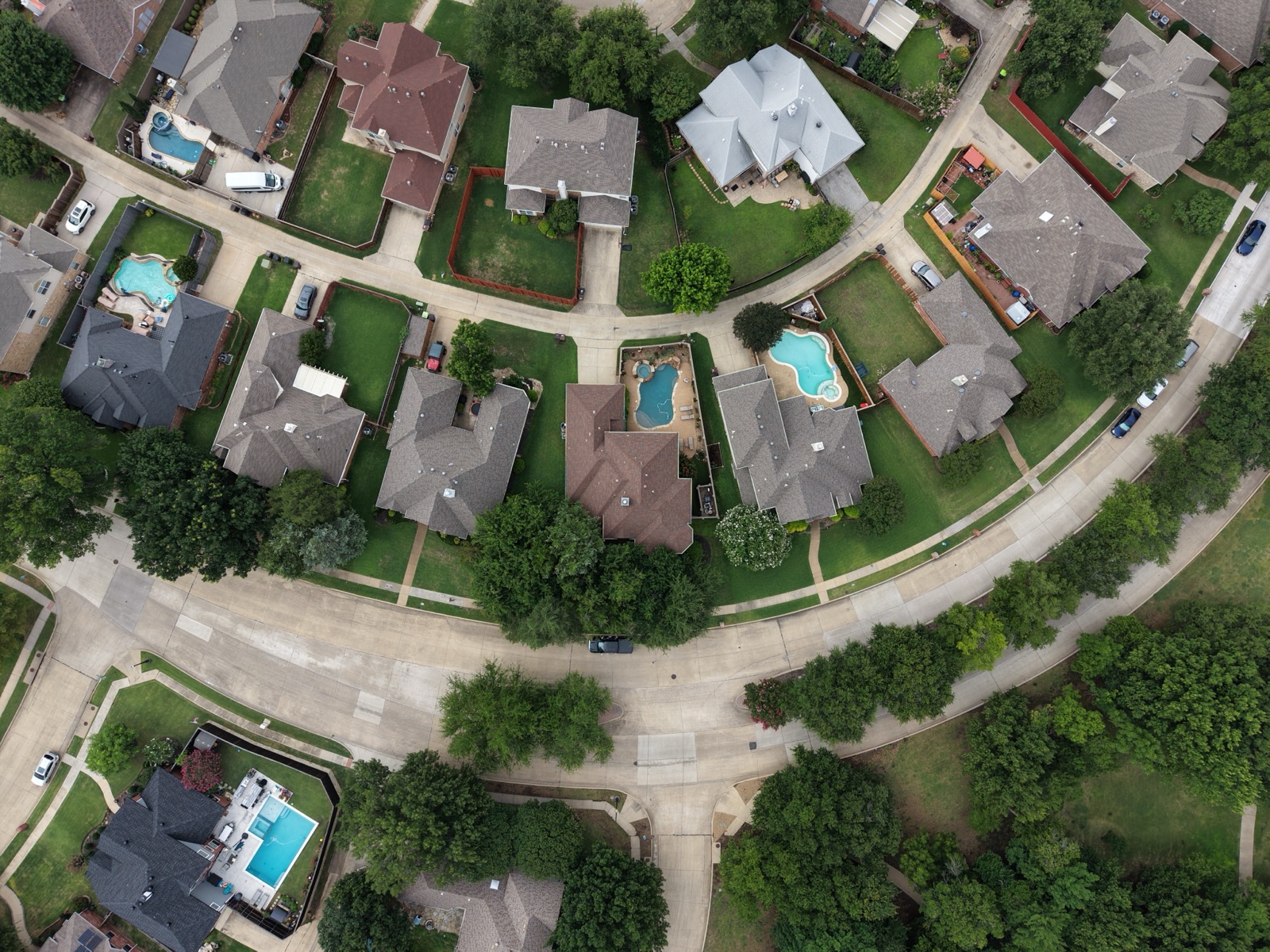 Aerial drone view of a Vermont property and surrounding land